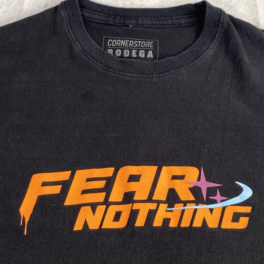 Cornerstore Bodega Men's T Shirt Size S Fear Nothing Think Less Black Graphic - Picture 6 of 14